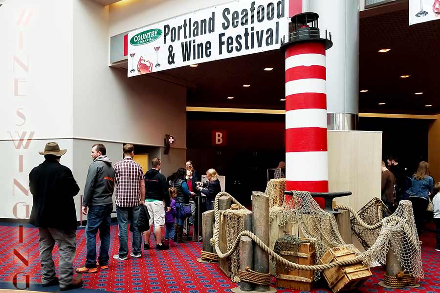 Portland Seafood and Wine Festival February 2018 Wine Swinging